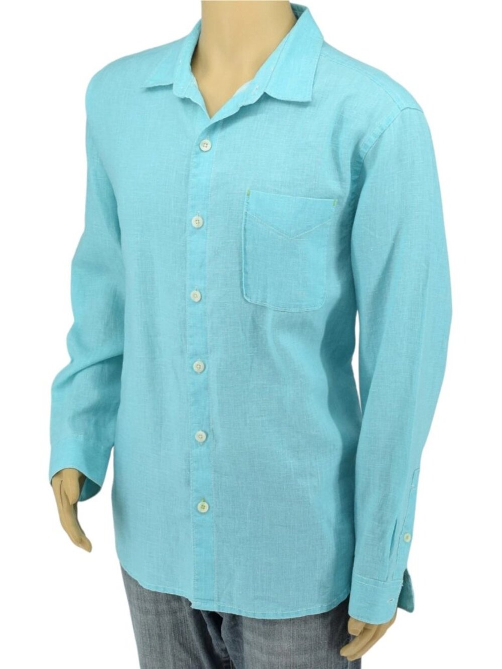 NWT Tommy Bahama Sea Glass Breezer 100% Linen Shirt L